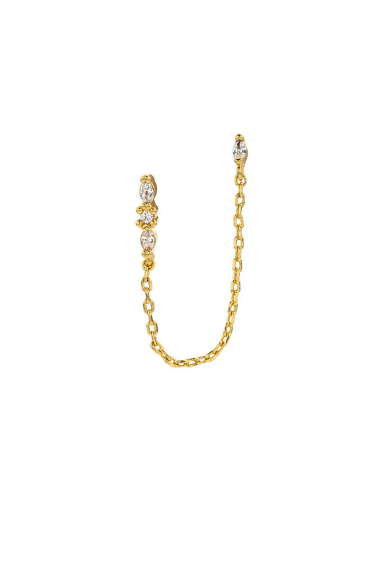 Boucle d'Oreille Trilogy Chain MYA BAY – OBBO